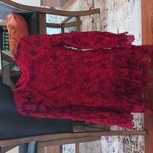 Red ruffle dress